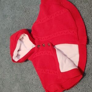 Carter's Baby Girl Red Cable Knit Cape